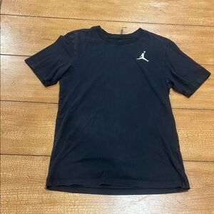 Jordan Black Tee with White Logo